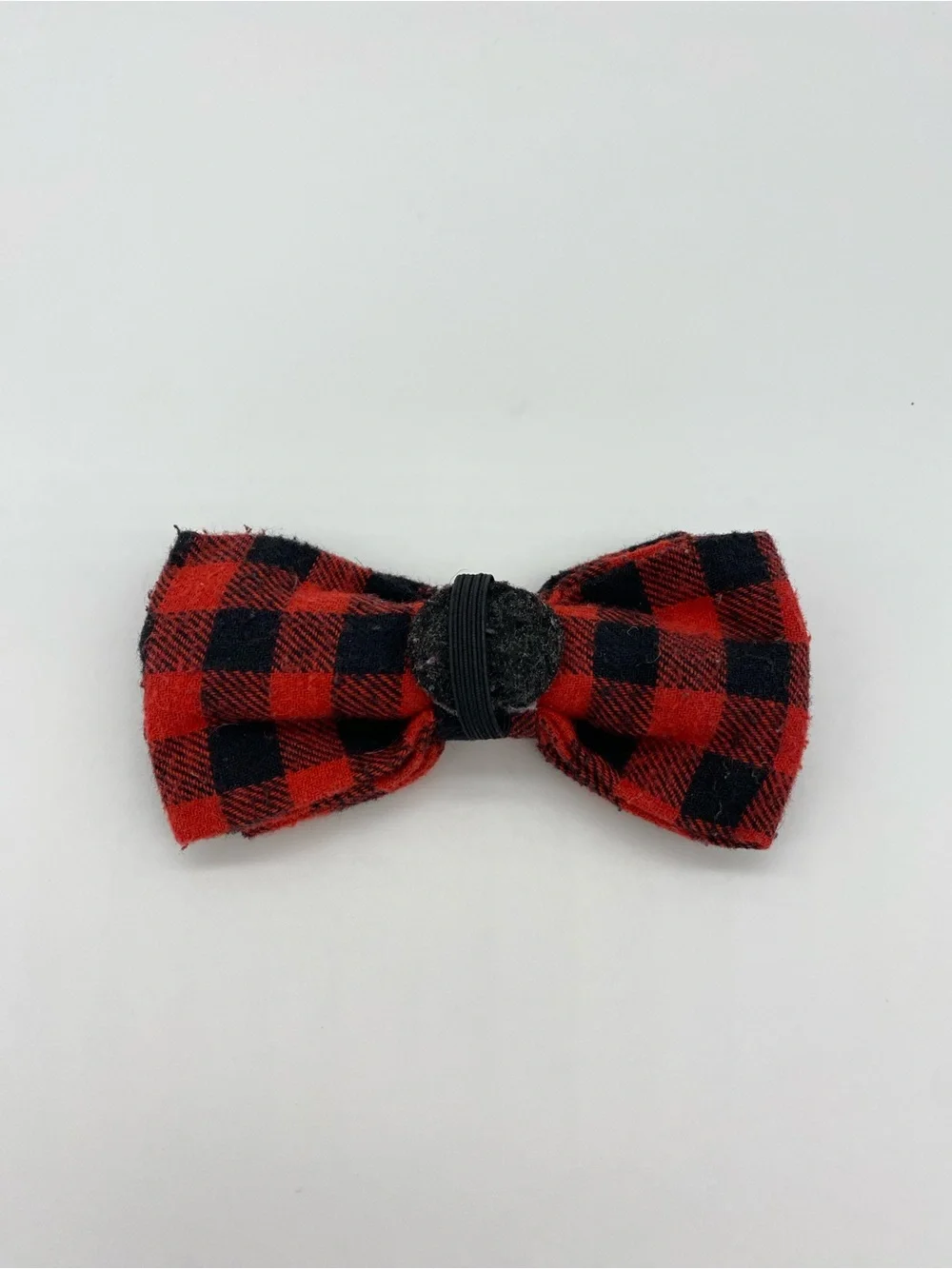 Pet Red and Black Plaid Bow Tie for Dog and Cat